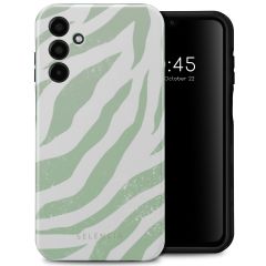 Selencia Vivid Backcover Samsung Galaxy A15 (5G/4G) - Colorful Zebra Sage Green