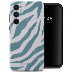 Selencia Vivid Backcover Samsung Galaxy A35 - Colorful Zebra Pine Blue