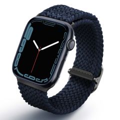 Uniq Aspen Braided bandje Apple Watch 1-9 / SE - 38/40/41 mm / Series 10 - 42 mm - Oxford Blue