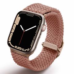 Uniq Aspen Braided bandje Apple Watch 1-9 / SE - 38/40/41 mm - Grapefruit Pink