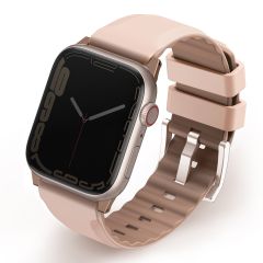 Uniq Linus AiroSoft™ Siliconen bandje Apple Watch 1-9 / SE - 38/40/41 mm - Rose Pink
