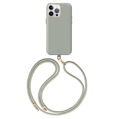 Coehl Crème MagSafe Backcover met koord iPhone 15 Pro - Soft Sage