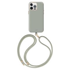 Coehl Crème MagSafe Backcover met koord iPhone 15 Pro Max - Soft Sage