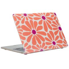 imoshion Design Laptop Cover MacBook Air 13 inch (2022) / Air 13 inch (2024) M3 chip - A2681 / A3113 - Orange Flower Connect