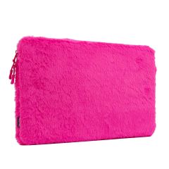 imoshion Fluffy Laptop hoes 13-14 inch - Laptopsleeve - Hot Pink