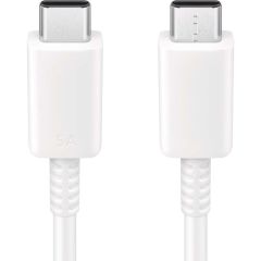 Samsung USB-C naar USB-C kabel 5A voor de Samsung Galaxy A14 (4G) - 1 meter - Wit