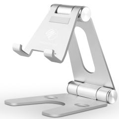 iMoshion Telefoonhouder bureau iPhone 12 Pro Max - Tablethouder bureau - Verstelbaar - Aluminium - Zilver