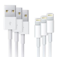 3x Lightning naar USB-kabel iPhone SE (2020) - 1 meter - Wit