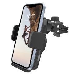 Accezz Telefoonhouder auto iPhone 12 Mini - Draadloze oplader - Ventilatierooster - Zwart