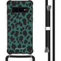 imoshion Design hoesje met koord Samsung Galaxy S10 Plus - Luipaard - Groen / Zwart