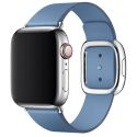 Apple Leather Band Modern Buckle Apple Watch Series 1-9 / SE - 38/40/41 mm / Series 10 - 42 mm - Maat L - Cornflower