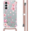 imoshion Design hoesje met koord Samsung Galaxy A54 (5G) - Bloem - Roze