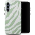 Selencia Vivid Backcover Samsung Galaxy S23 FE - Colorful Zebra Sage Green