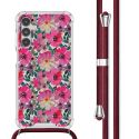 imoshion Design hoesje met koord Samsung Galaxy A14 (5G/4G) - Flower Water