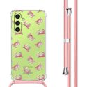 imoshion Design hoesje met koord Samsung Galaxy A34 - Crab Watercolor