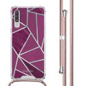 imoshion Design hoesje met koord Samsung Galaxy A70 - Bordeaux Graphic