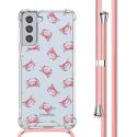 imoshion Design hoesje met koord Samsung Galaxy S21 Plus - Crab Watercolor