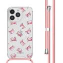 imoshion Design hoesje met koord iPhone 14 Pro - Crab Watercolor