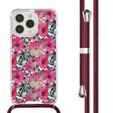 imoshion Design hoesje met koord iPhone 15 Pro Max - Flower Water