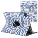 imoshion 360° Draaibare Design Bookcase iPad Air 13 inch (2024) M2 - White Blue Stripes