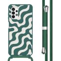 imoshion Siliconen design hoesje met koord Samsung Galaxy A13 (4G) - Petrol Green Groovy