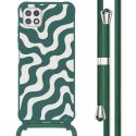 imoshion Siliconen design hoesje met koord Samsung Galaxy A22 (5G) - Petrol Green Groovy