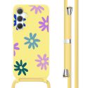 imoshion Siliconen design hoesje met koord Samsung Galaxy A35 - Yellow Flower Distance