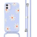 imoshion Siliconen design hoesje met koord iPhone 11 - Lila Flower Distance