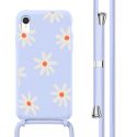 imoshion Siliconen design hoesje met koord iPhone Xr - Lila Flower Distance