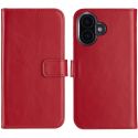 Selencia Echt Lederen Bookcase iPhone 16 Plus - Rood