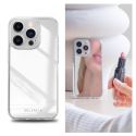 Selencia Mirror Backcover iPhone 15 Pro - Hoesje met spiegel - Zilver