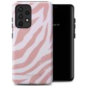 Selencia Vivid Backcover Samsung Galaxy A52(s) (5G/4G) - Colorful Zebra Old Pink