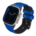 Uniq Linus AiroSoft™ Siliconen bandje Apple Watch 1-9 / SE / Ultra (2) - 42/44/45/49 mm - Racing Blue