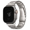 Uniq Osta Stalen band met zelf-verstelbare links Apple Watch 1-9 / SE / Ultra (2) - 42/44/45/49 mm - Titanium Silver