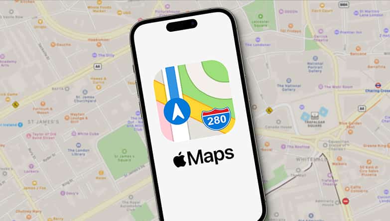 iPhone 16 met iOS 18, maps biedt topografische kaarten, trailnetwerken en de optie om de wandelingen offline te volgen.